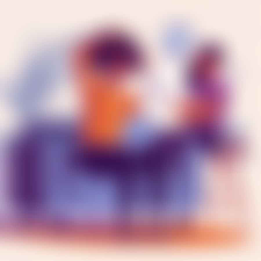 A person experiencing pain and fatigue, holding their head and sitting on a couch, with a doctor discussing fibromyalgia symptoms and diagnosis with them. A list of common symptoms, such as widespread pain, fatigue, and sleep disturbances, is displayed in the background.