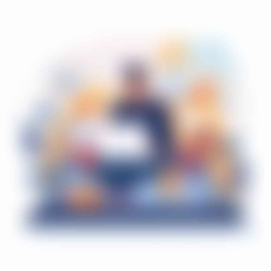 Blogger promoting sponsored content on social media